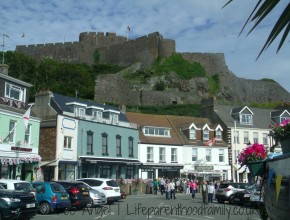 Mont Orgueil Castle above Gorey Pier | Lifeparenthoodfamily.co.uk | Lifeparenthoodfamily.co.uk